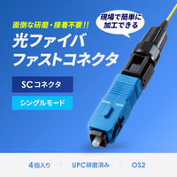 サンワサプライ  光ファイバファストSCコネクタ HKB-AC-FSCSM（直送品）