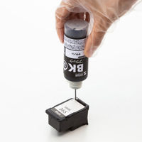 サンワサプライ キヤノン（Canon）用 詰替えインク BC-365用/INK-C365B6 顔料ブラック 穴あけ工具付き 1個（直送品）