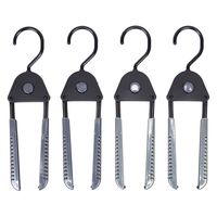 サワフジ ワンプッシュランドリーハンガー 4本組 ブラック●1セット(4本組×5) 4973306259105 1セット(4本組×5)（直送品）