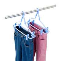 サワフジ ジーンズハンガー 2本組 ブルー●1セット(2本組×5) 4973306510503 1セット(2本組×5)（直送品）