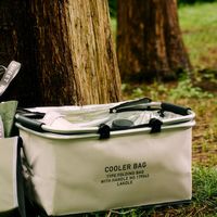 折り畳み保冷バスケット ベージュ LAKOLE/ラコレ