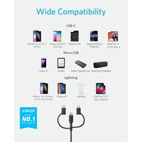 Anker PowerLine II 3-in-1 ケーブル （0.9m） ブラック A8436012