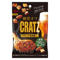 糖質オフクラッツ＜チキンの黒胡椒仕立て＞ 1セット（1個×12） 江崎グリコ おつまみ スナック