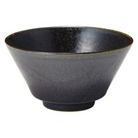 無印良品 美濃焼 飯碗 黒釉 約直径12.7cm 1セット（1個×5） 良品計画