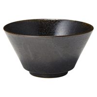 無印良品 美濃焼 丼 黒釉 約直径15.8cm 1セット（1個×5） 良品計画