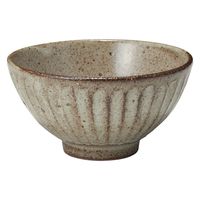 無印良品 信楽焼 飯碗 しのぎ 小 透明釉 約直径12cm 1セット（1個×5） 良品計画