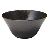 無印良品 美濃焼 麺鉢 黒釉 約直径18.8cm 1セット（1個×5） 良品計画
