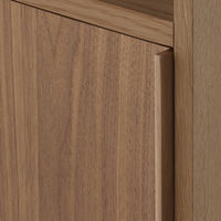 無印良品 スタッキングシェルフ 木製扉 ウォールナット材突板 幅37.1×奥行2.5×高さ36.5cm 良品計画