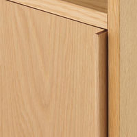 無印良品 スタッキングシェルフ 木製扉 オーク材突板 幅37.1×奥行2.5×高さ36.5cm 良品計画