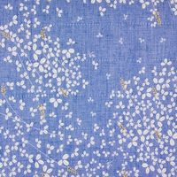 白雪 友禅ふきん 吸水性がよく すぐ乾く 友禅染め かや織りふきん 台拭き 食器拭き 萩 藍色 1枚