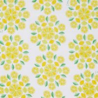 白雪 友禅ふきん 吸水性がよく すぐ乾く 友禅染め かや織りふきん 台拭き 食器拭き レモン 1枚