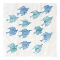 しあわせ重ねふきん 7枚重ね 蚊帳生地ふきん 台ふきん 食器拭き 30×30cm 青い鳥 日本製 1枚 藤栄