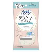 ソフイ デリケートウェット トイレに流せる せっけんの香り 1セット（1個（10枚入）×5）ユニ・チャーム