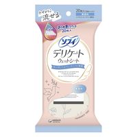 ソフイ デリケートウェット トイレに流せる 無香料 1セット（1パック（10枚×2コ入）×24）ユニ・チャーム