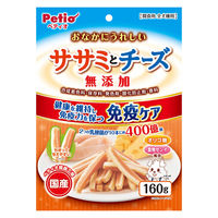 ペティオ おなかにうれしい 無添加 ササミとチーズ 国産 160g 3袋 犬用 おやつ
