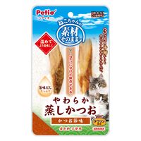 ペティオ 素材そのまま ねこちゃんのやわらか蒸しかつお かつお節味 2本入 3袋 猫用 おやつ