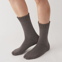 【メンズ】無印良品 紳士 足なり直角 パイル編み 厚手ルームソックス 25～27cm モカブラウン 良品計画