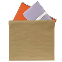 【宅配袋】今村紙工 底マチ付き宅配袋 （フタ付き） 茶 340×230×40mm 封かんシール付き 1パック（100枚入）