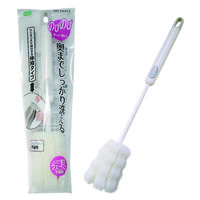 マイパスティ のびのびポット洗い キズつけにくい 奥までしっかり洗える 伸縮タイプ ホワイト 1個 オーエ