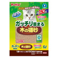 ペティオ ガッチリ固まる木の猫砂 6L 1セット（1袋×3）