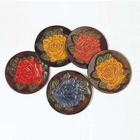 新日本造形 皮革・コースター丸形 5枚組 294-402 1個（直送品）