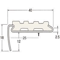 ヒナカ BIM（ビム） ノンスリップ　タイヤ付　グレー　穴あき　1000ｍｍ　1本　D105-1H-8（直送品）
