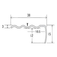 ヒナカ BIM（ビム） タイヤレスノンスリップ　シルバー　穴なし　1000ｍｍ　1本　D261-1（直送品）