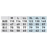 桑和 長袖シャツ パウダB 3L 4115 1着（直送品）