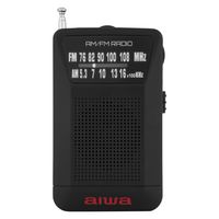 アイワマーケティングジャパン ラジオ ポータブルポケット型 電池式 AM/FM(ワイドFM対応) GAA4-PPR0001(BK) 1台