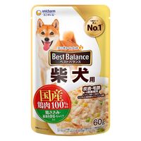 ベストバランス 柴犬用 鶏ささみ・緑黄色野菜・キャベツ入り 60g 4袋 国産 ドッグフード パウチ