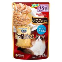 銀のスプーン 三ツ星グルメ とろみ仕立て 15歳頃から まぐろにしらす添え 35g 4袋 キャットフード パウチ