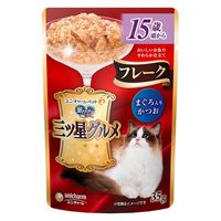 銀のスプーン 三ツ星グルメ フレーク 15歳から まぐろ入りかつお 35g 4袋 キャットフード パウチ