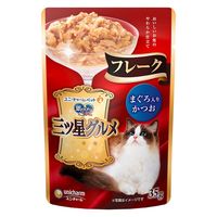 銀のスプーン 三ツ星グルメ フレーク まぐろ入りかつお 35g 4袋 キャットフード パウチ