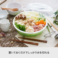 吉川国工業所 ふた付き卓上水切り ホワイト STK-22_W 1個