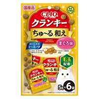 いなば CIAO チャオ クランキー ちゅ～る和え 毛玉配慮 まぐろ味 国産（5g×6袋）3袋 猫用 おやつ
