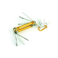 アークランズ WIZ’A カラビナ付六角棒レンチセット WZーHX06 1セット(4個)（直送品）