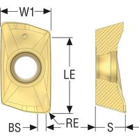 セコ・ツールズ・ジャパン セコ フライス ターボカッター用インサート F40M XOMX180612TR-MD15 1セット(10個)（直送品）