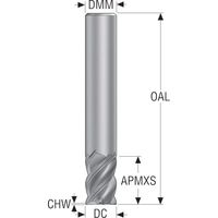 セコ・ツールズ・ジャパン セコ JABRO Solid2 エンドミル JS554060D1C.0Z4-SIRA 1本 473-1306（直送品）