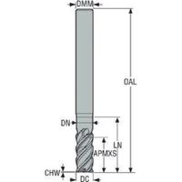 セコ・ツールズ・ジャパン セコ JABRO Solid2 エンドミル JS554120E2C.0Z4-SIRA 1本 472-1780（直送品）