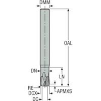 セコ・ツールズ・ジャパン セコ JABRO FHMエンドミル JHF181060E1R150.0Z4-HXT 1本 471-5378（直送品）