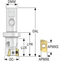 セコ・ツールズ・ジャパン セコ フライス ターボカッタ カッター R217.69-2532.3S-XO16-3A 1個 490-6768（直送品）