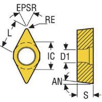 セコ・ツールズ・ジャパン セコ 旋削ISOポジインサート(超硬/サーメット) CP500 DCMT070208-F1 1セット(10個)（直送品）