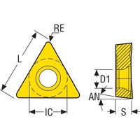 セコ・ツールズ・ジャパン セコ 旋削ISOポジインサート(超硬/サーメット) CP500 TCGT110202L-UX 1セット(10個)（直送品）