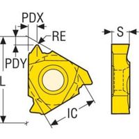 セコ・ツールズ・ジャパン セコ 旋削用 ねじ切り用インサート CP500 22ER5.0ISO 1セット(2個) 483-7498（直送品）