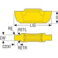 セコ・ツールズ・ジャパン セコ 旋削 MDT溝入れ用インサート CP500 LCGA130300-0135-FG 1セット(10個)（直送品）
