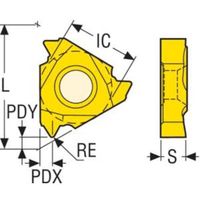 セコ・ツールズ・ジャパン セコ 旋削用 ねじ切り用インサート CP500 16NR14W 1セット(2個) 484-5375（直送品）