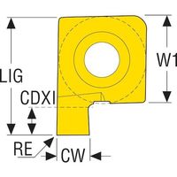 セコ・ツールズ・ジャパン セコ 旋削用 溝入れ用インサート CP500 9NR1.65FG 1セット(2個) 484-8509（直送品）