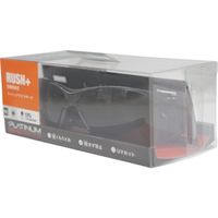 BSSI 保護メガネ RUSH+ BSSIマットブラック スモークレンズ ブリスタパッケージ PSSRUSP443BL 1個（直送品）