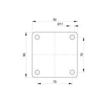 ユーエイ プレート式レベリングキャスター100径 GD-100-F-NYN 1個 596-7243（直送品）