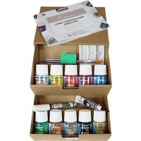 ペベオ・ジャポン ペベオ 布用水性アクリル絵具セタカラー不透明色アトリエコレクション 10色x45ml+アクセサリー 758481 1本（直送品）